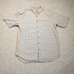 The Territory Ahead Button Down Shirt Mens XLT Brown Short Sleeve Casual Travel